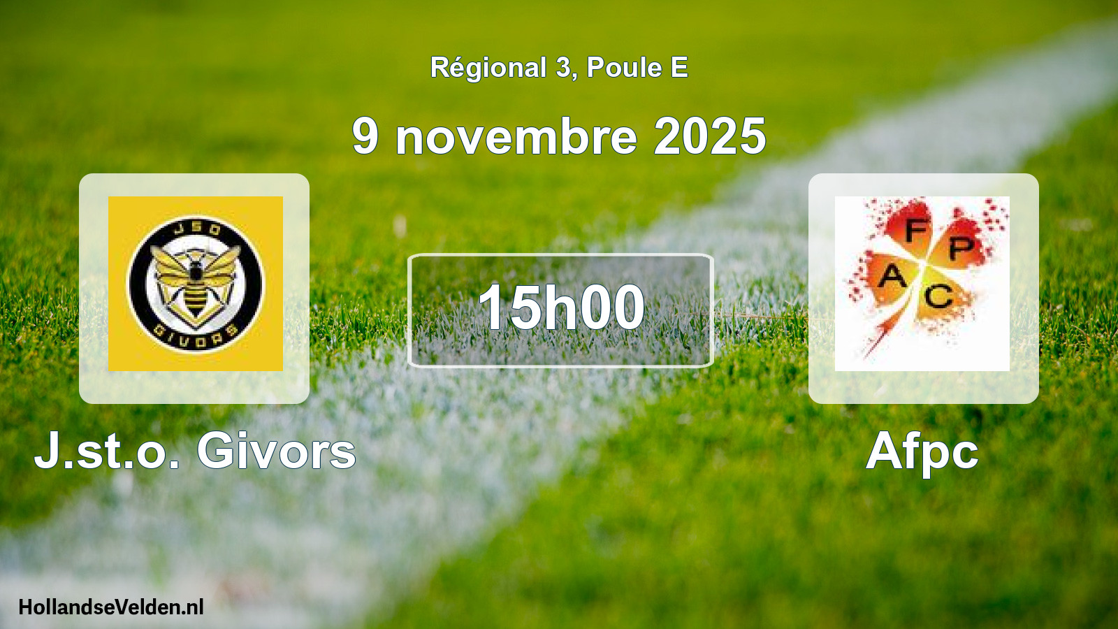 Scheduled Match: J.st.o. Givors - Afpc (9 November 2025)