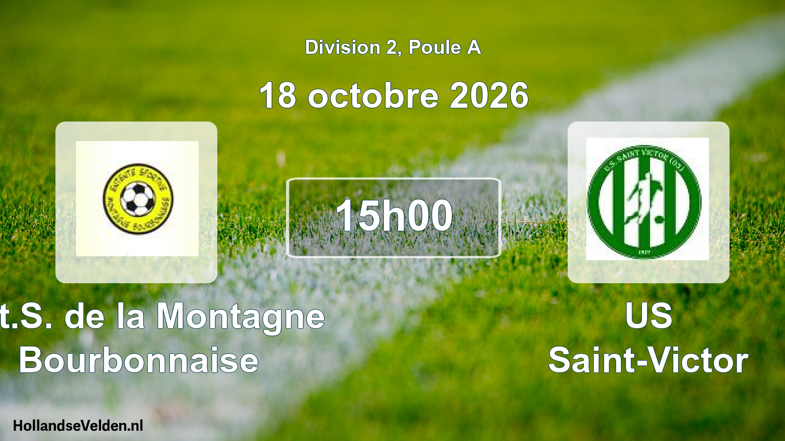 Scheduled Match: Ent.S. de la Montagne Bourbonnaise - US Saint-Victor (18 October 2026)
