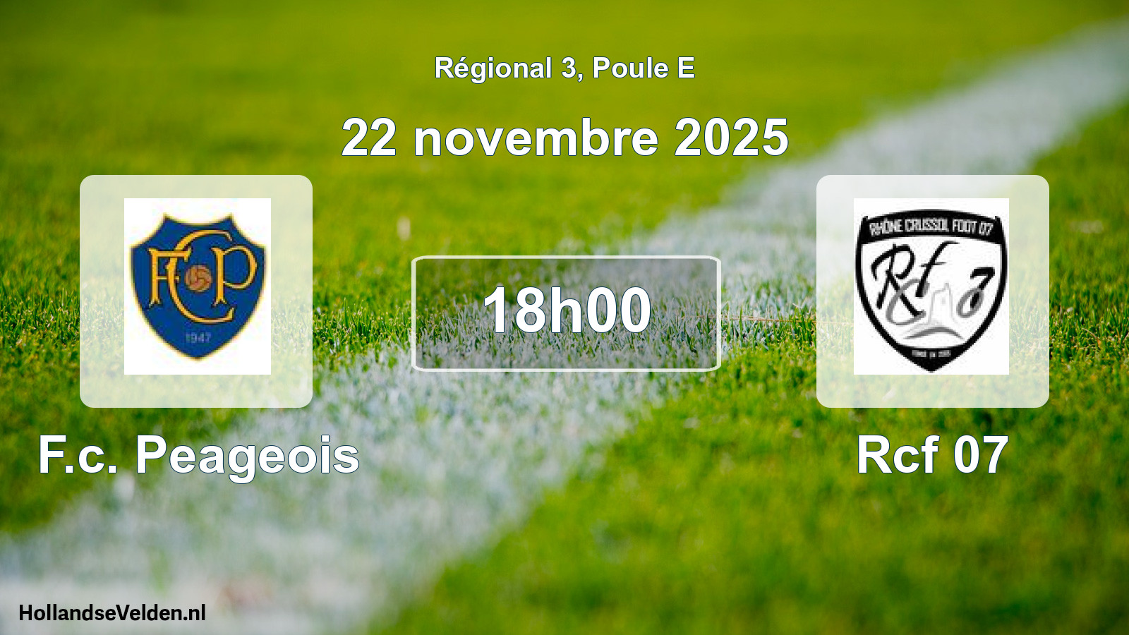 Scheduled Match: F.c. Peageois - Rcf 07 (22 November 2025)