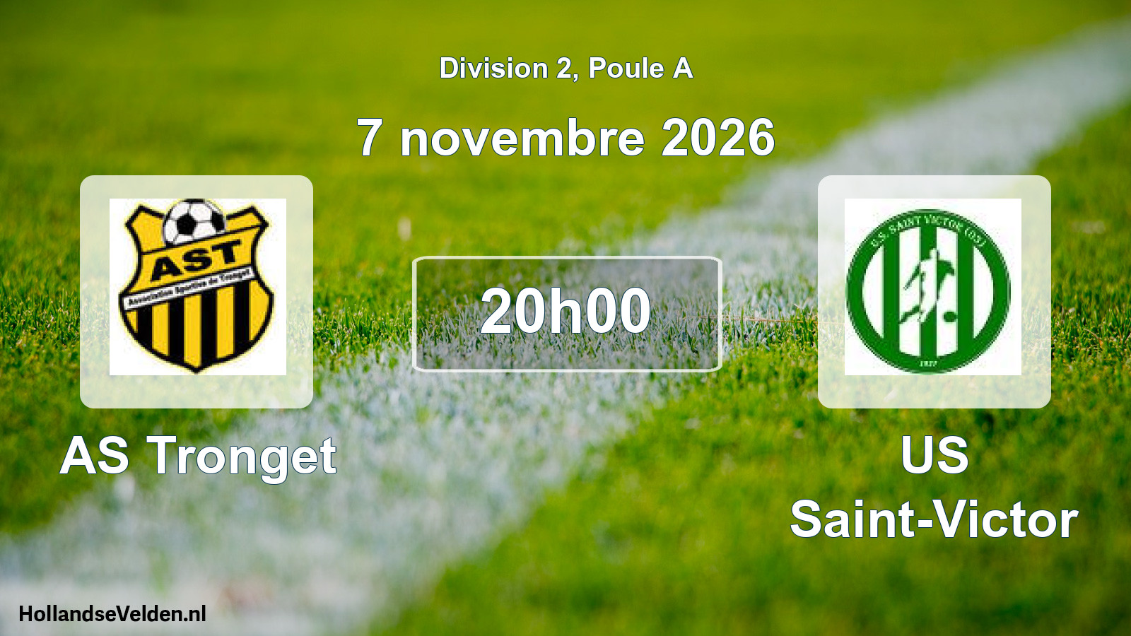 Scheduled Match: AS Tronget - US Saint-Victor (7 November 2026)