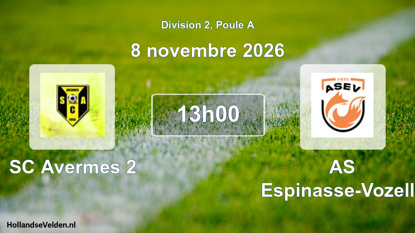Scheduled Match: SC Avermes 2 - AS Espinasse-Vozelle (8 November 2026)