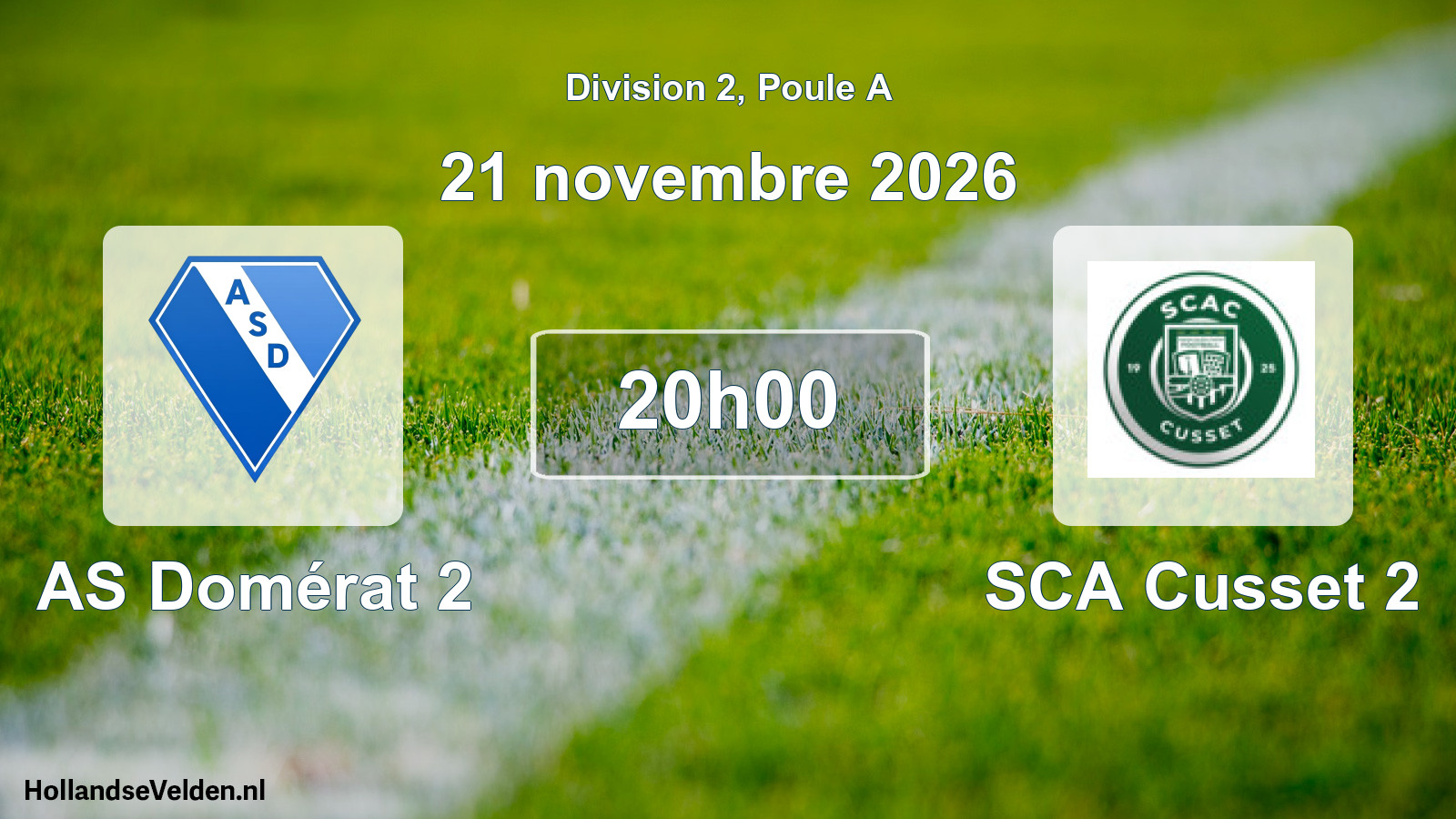 Scheduled Match: AS Domérat 2 - SCA Cusset 2 (21 November 2026)