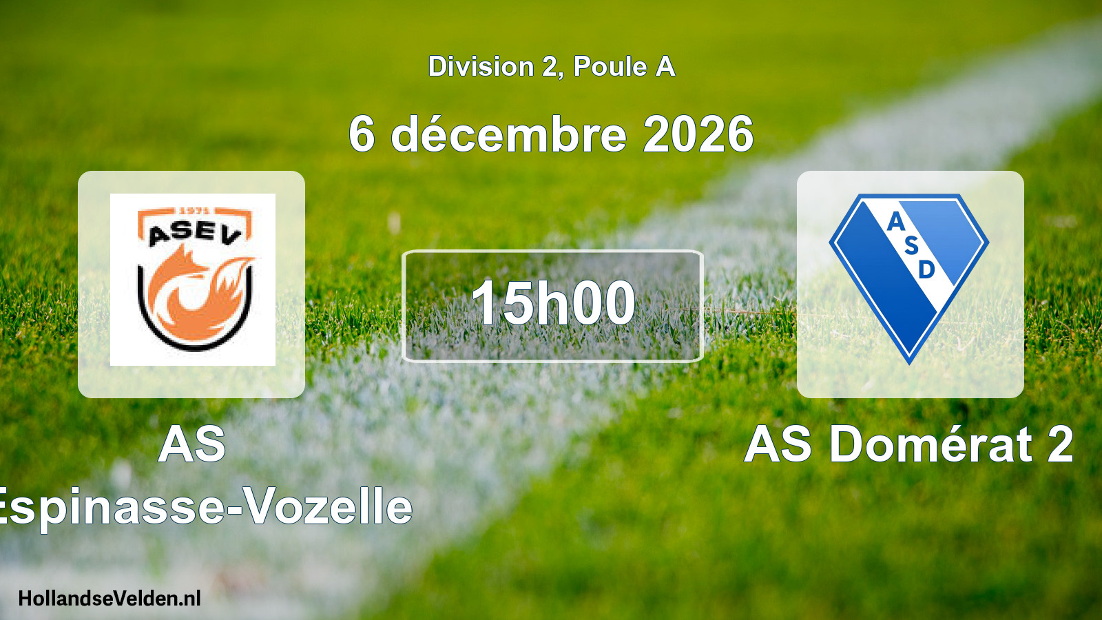 Scheduled Match: AS Espinasse-Vozelle - AS Domérat 2 (6 December 2026)