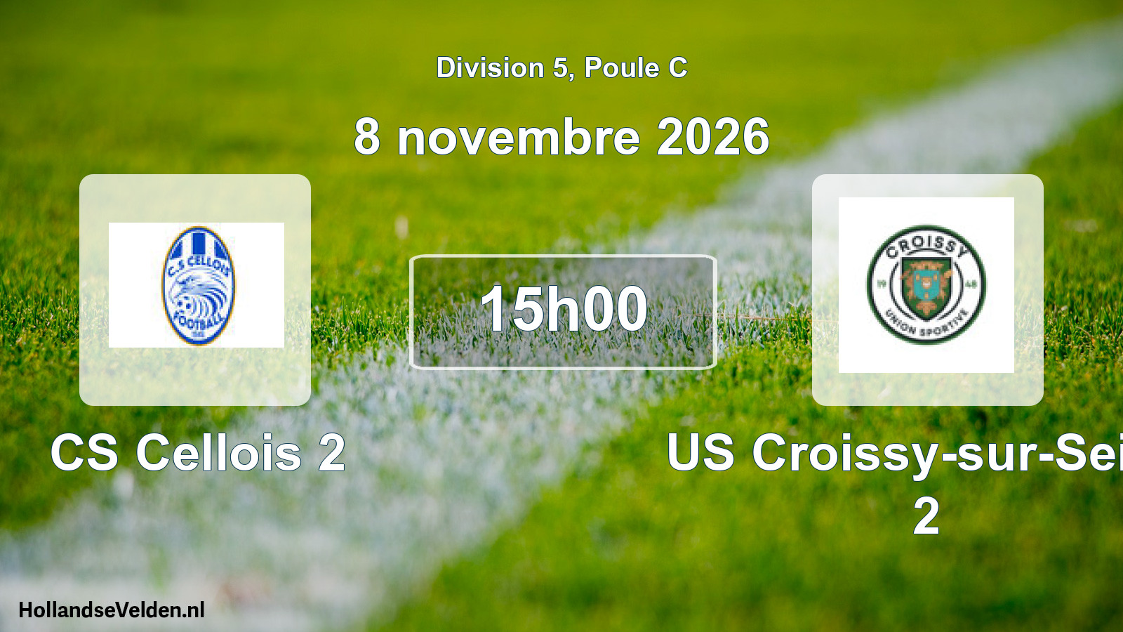 Scheduled Match: CS Cellois 2 - US Croissy-sur-Seine 2 (8 November 2026)