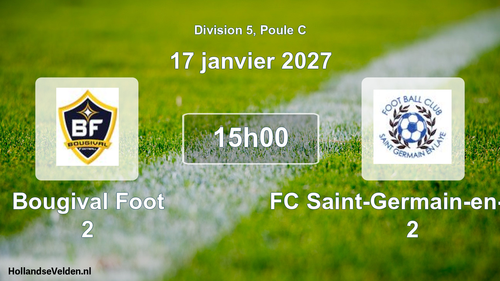 Scheduled Match: Bougival Foot 2 - FC Saint-Germain-en-Laye 2 (17 January 2027)