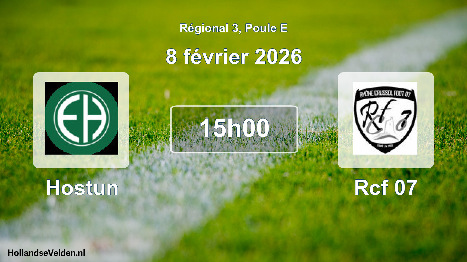 Geplande wedstrijd: Hostun - Rcf 07 (8 février 2026)