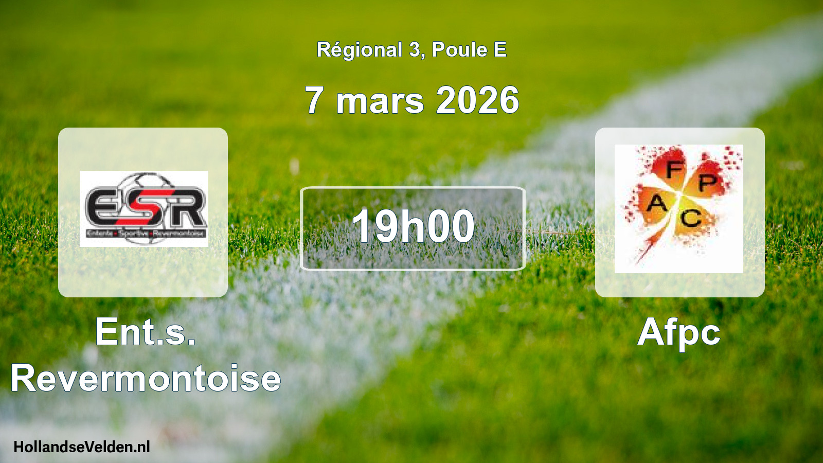 Scheduled Match: Ent.s. Revermontoise - Afpc (7 March 2026)