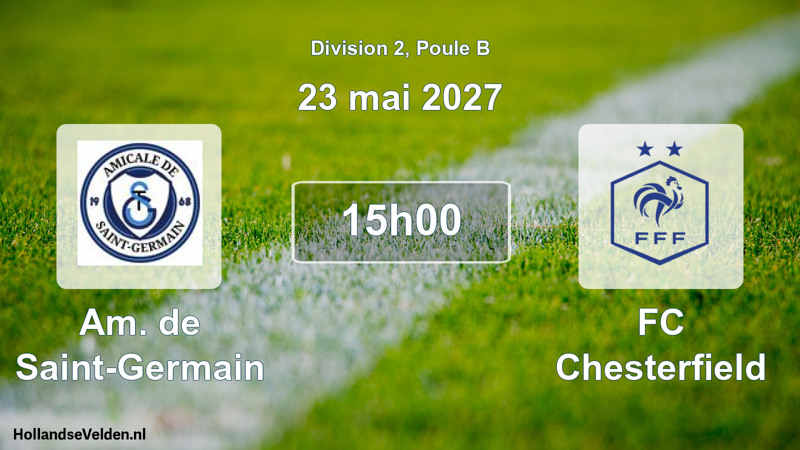 Match programmé: Am. de Saint-Germain - FC Chesterfield (23 mai 2027)