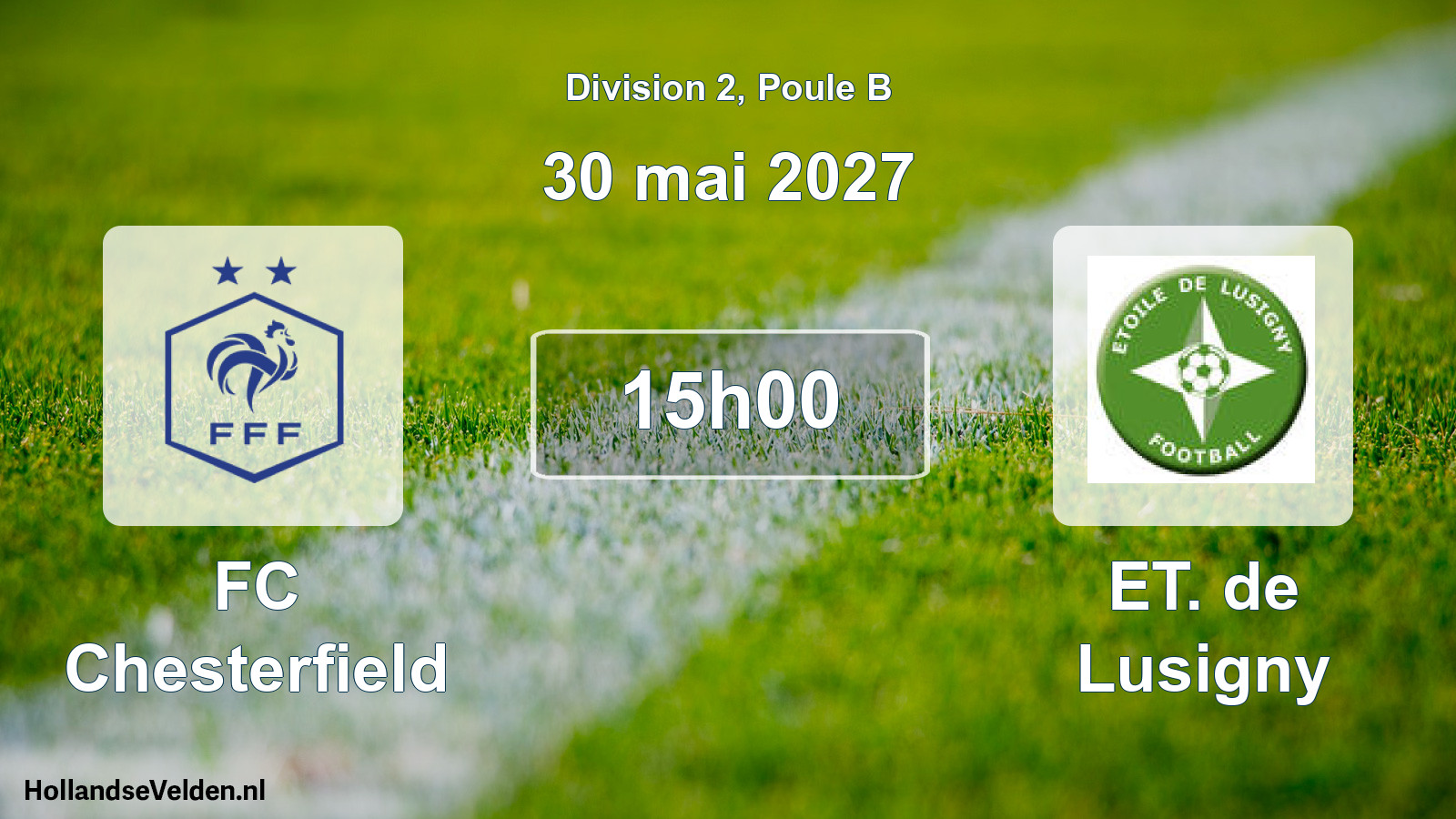 Match programmé: FC Chesterfield - ET. de Lusigny (30 mai 2027)