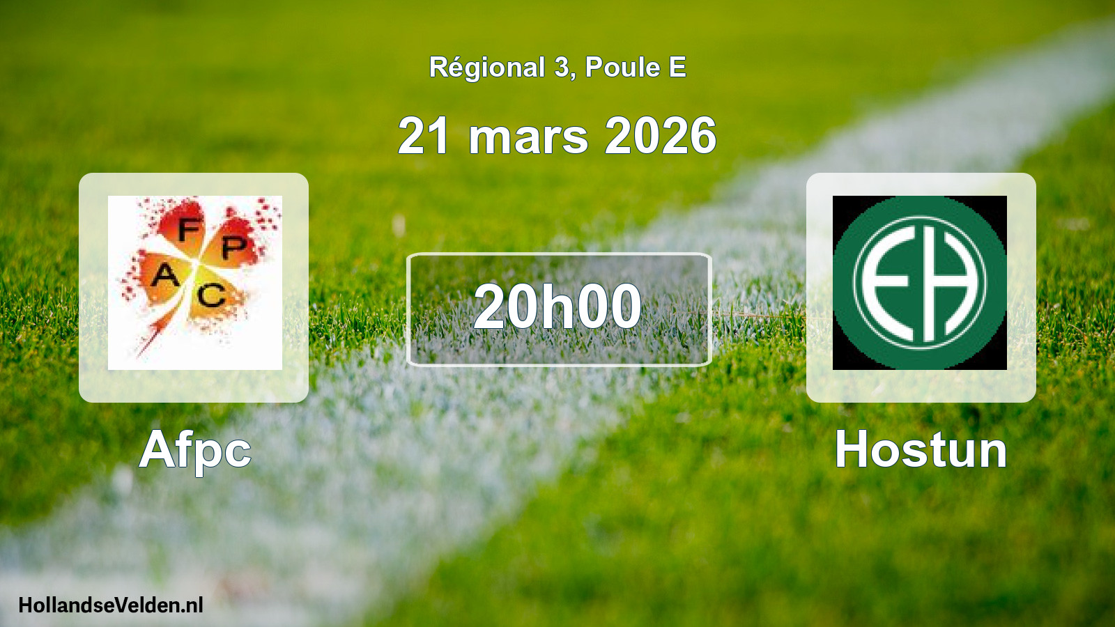 Geplande wedstrijd: Afpc - Hostun (21 mars 2026)