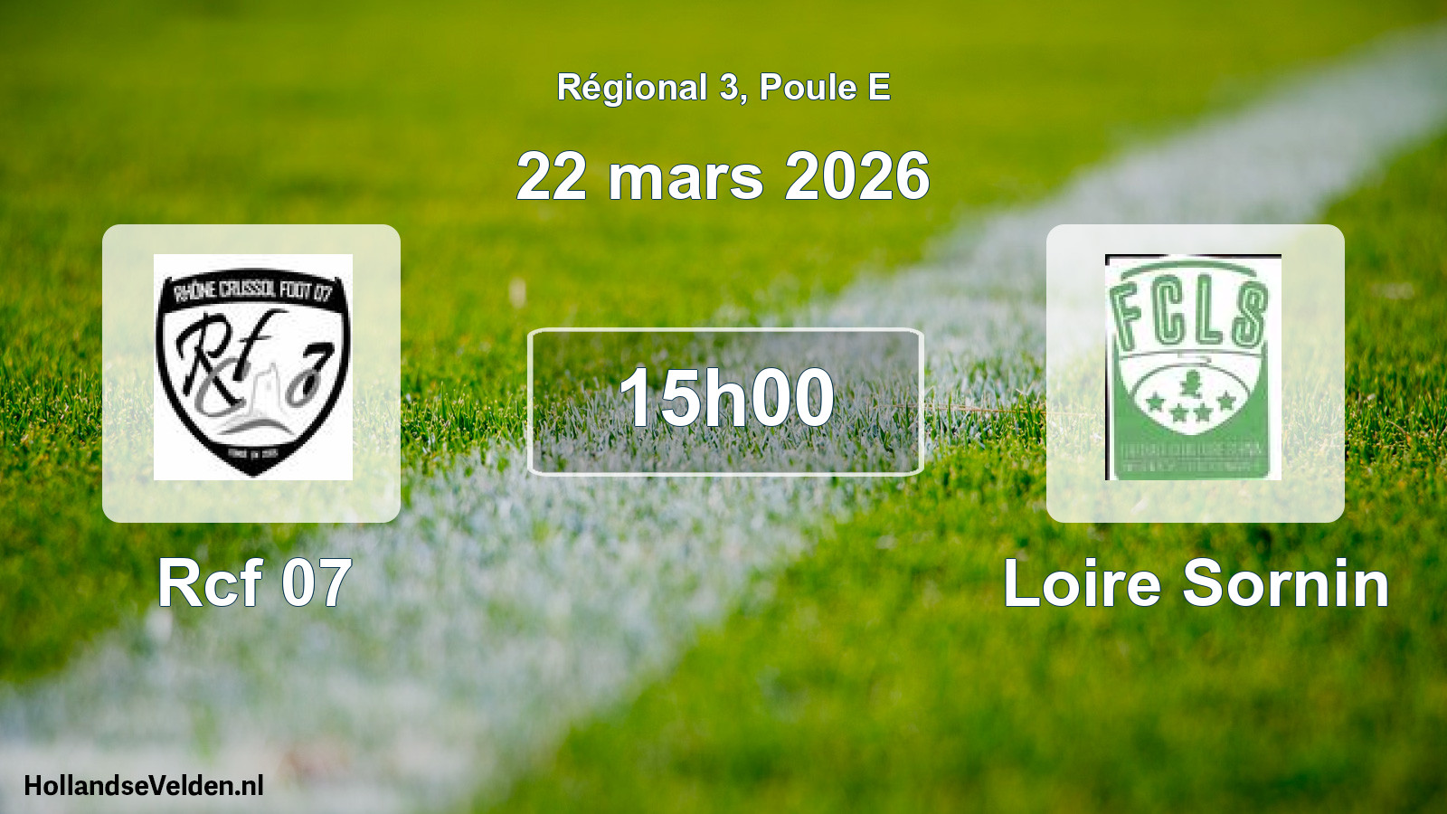 Geplande wedstrijd: Rcf 07 - Loire Sornin (22 maart 2026)