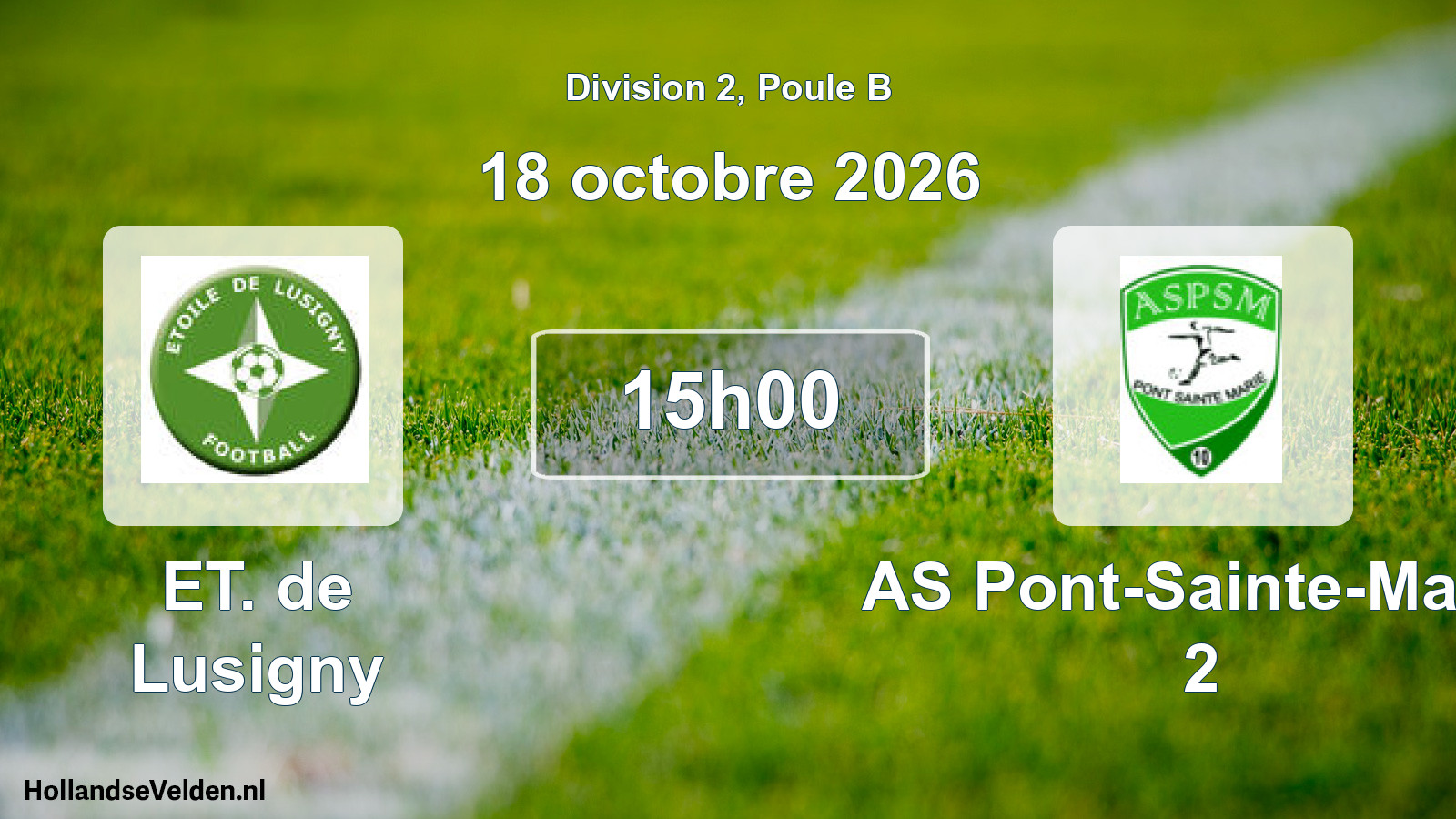 Match programmé: ET. de Lusigny - AS Pont-Sainte-Marie 2 (18 octobre 2026)