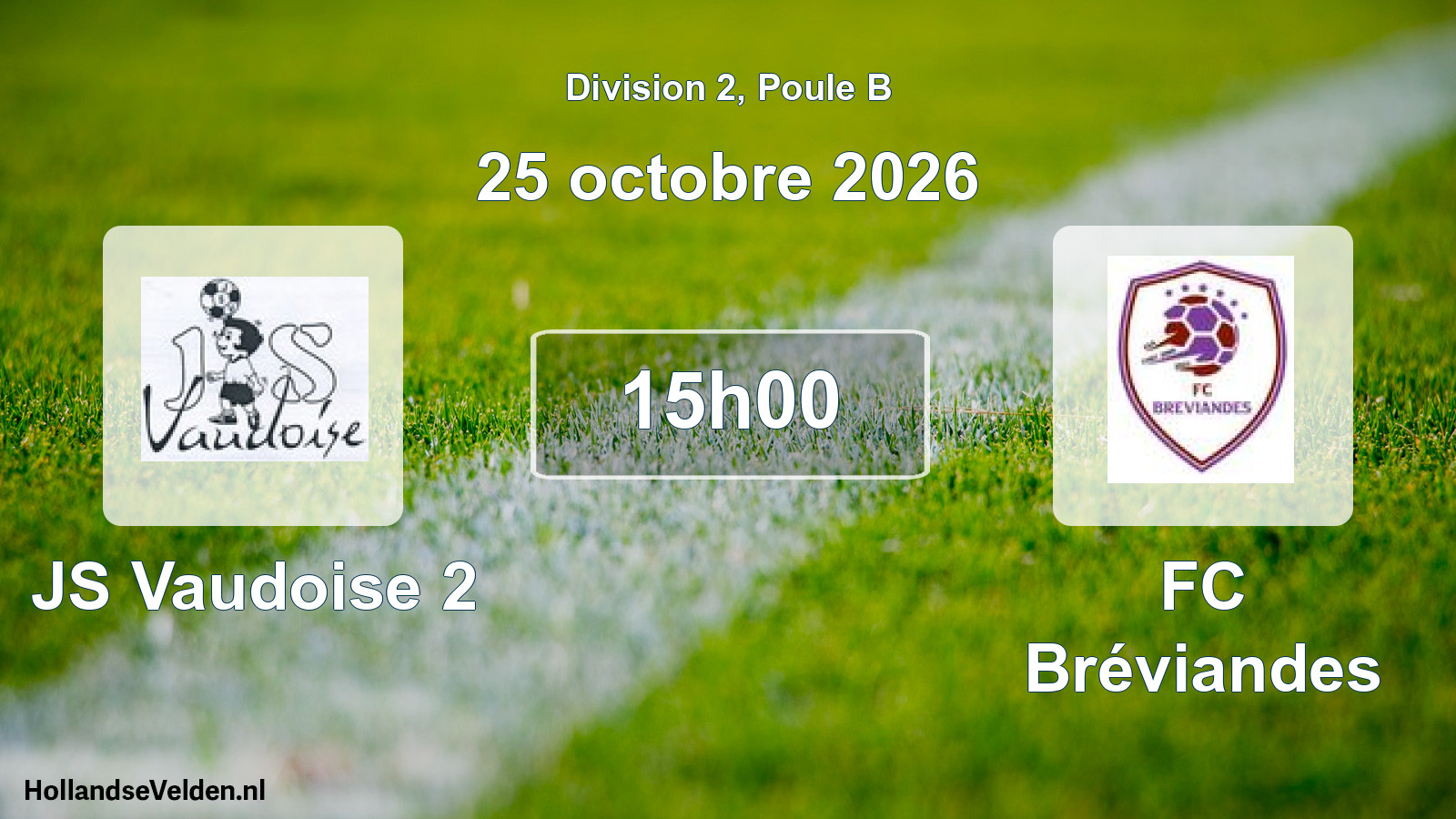 Scheduled Match: JS Vaudoise 2 - FC Bréviandes (25 October 2026)