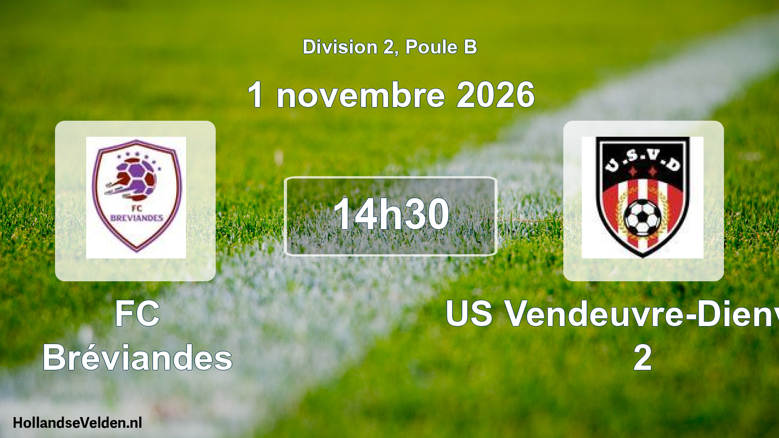 Match programmé: FC Bréviandes - US Vendeuvre-Dienville 2 (1 novembre 2026)