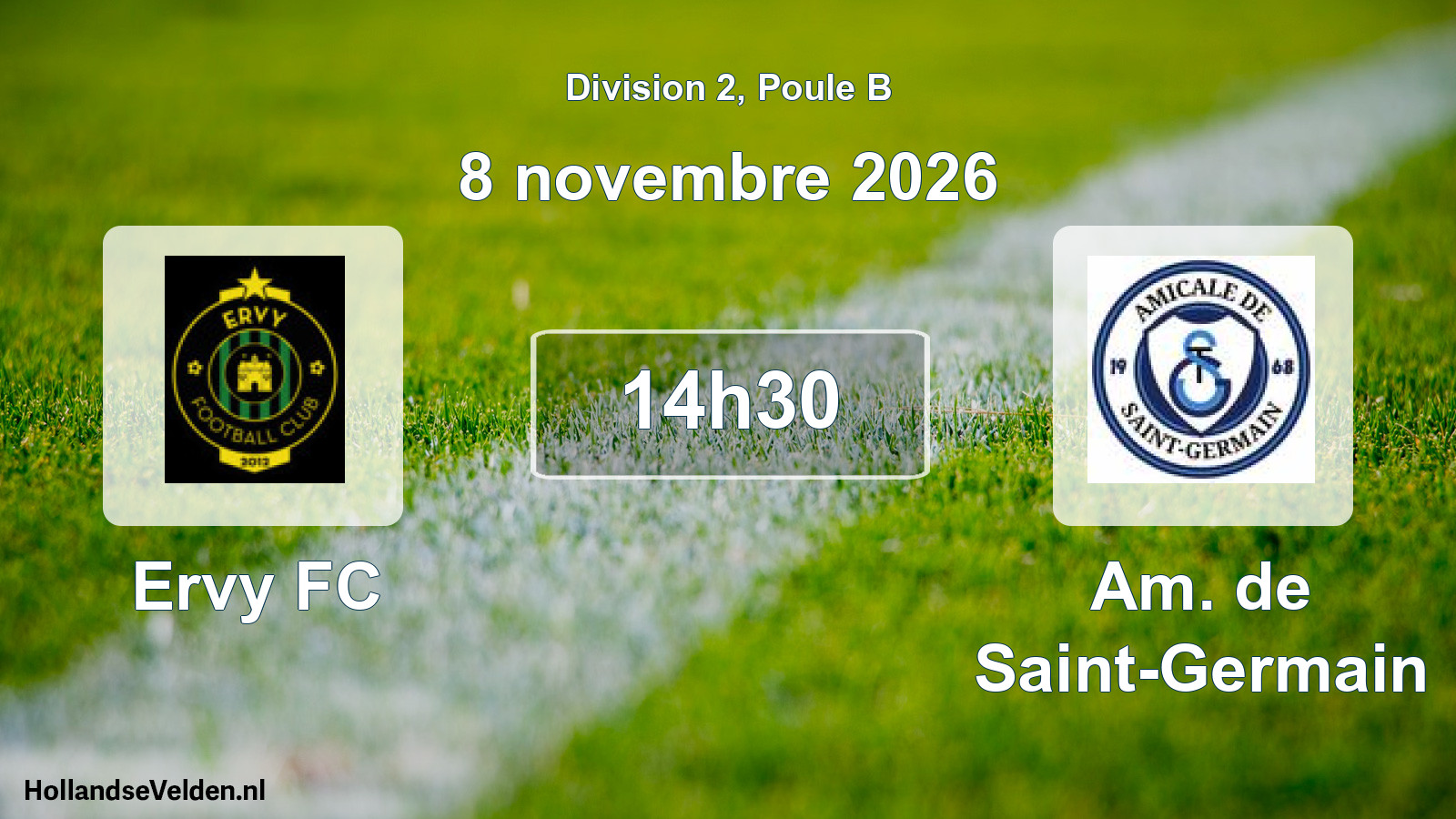 Scheduled Match: Ervy FC - Am. de Saint-Germain (8 November 2026)