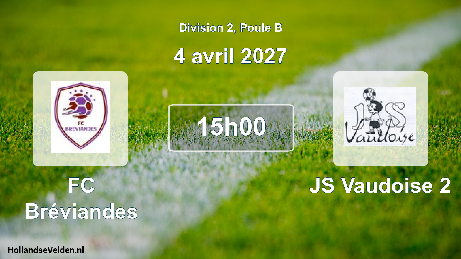 Scheduled Match: FC Bréviandes - JS Vaudoise 2 (4 April 2027)