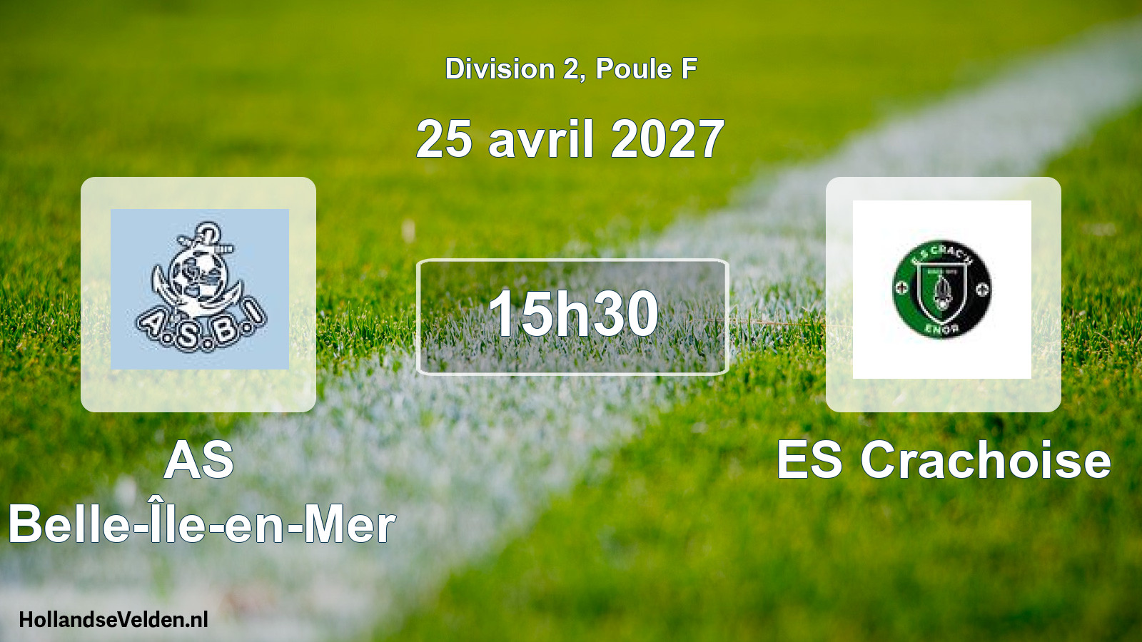 Match programmé: AS Belle-Île-en-Mer - ES Crachoise (25 avril 2027)