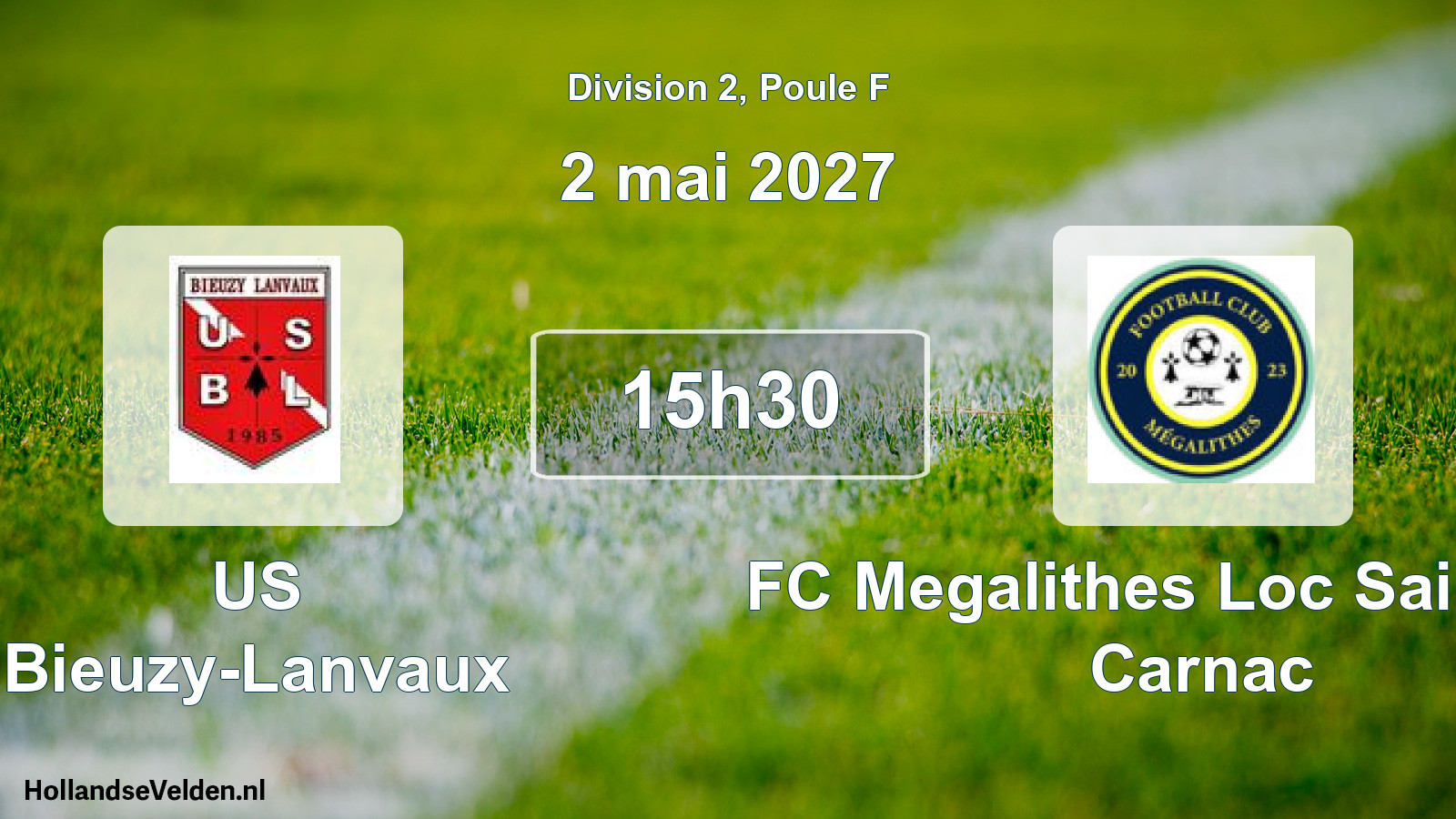 Match programmé: US Bieuzy-Lanvaux - FC Megalithes Loc Saint-Phil Carnac (2 mai 2027)