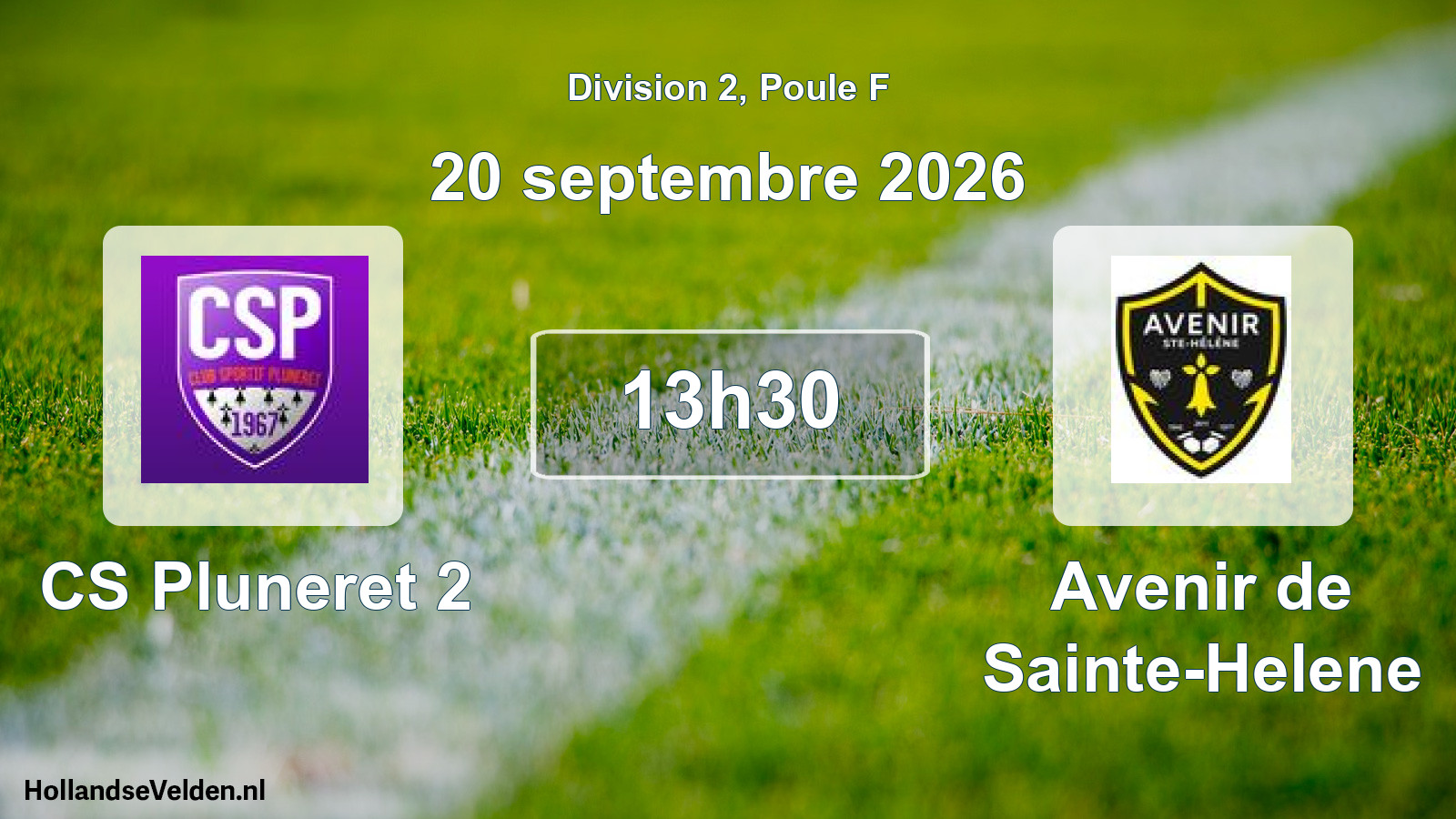 Match programmé: CS Pluneret 2 - Avenir de Sainte-Helene (20 septembre 2026)
