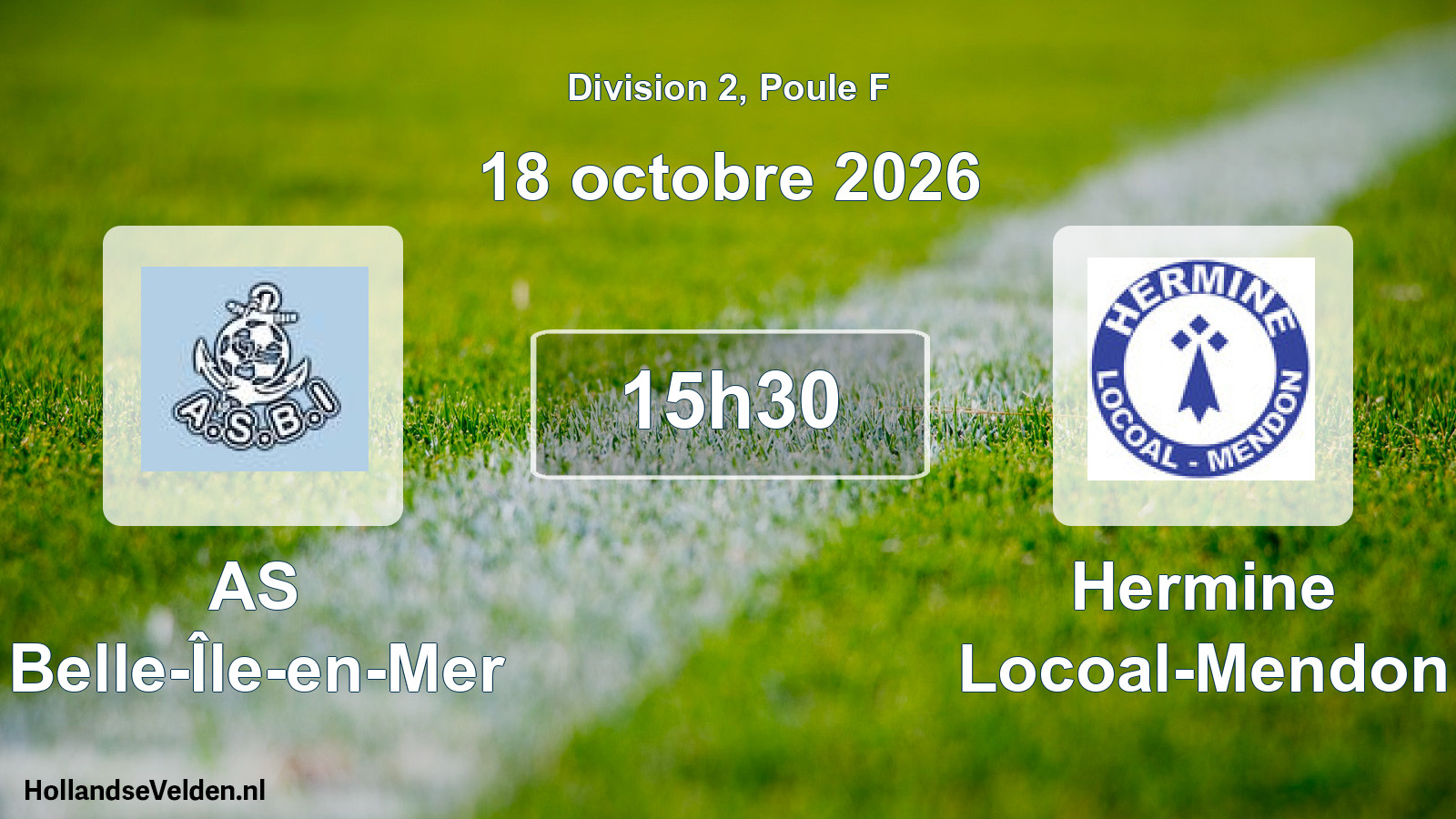 Match programmé: AS Belle-Île-en-Mer - Hermine Locoal-Mendon (18 octobre 2026)
