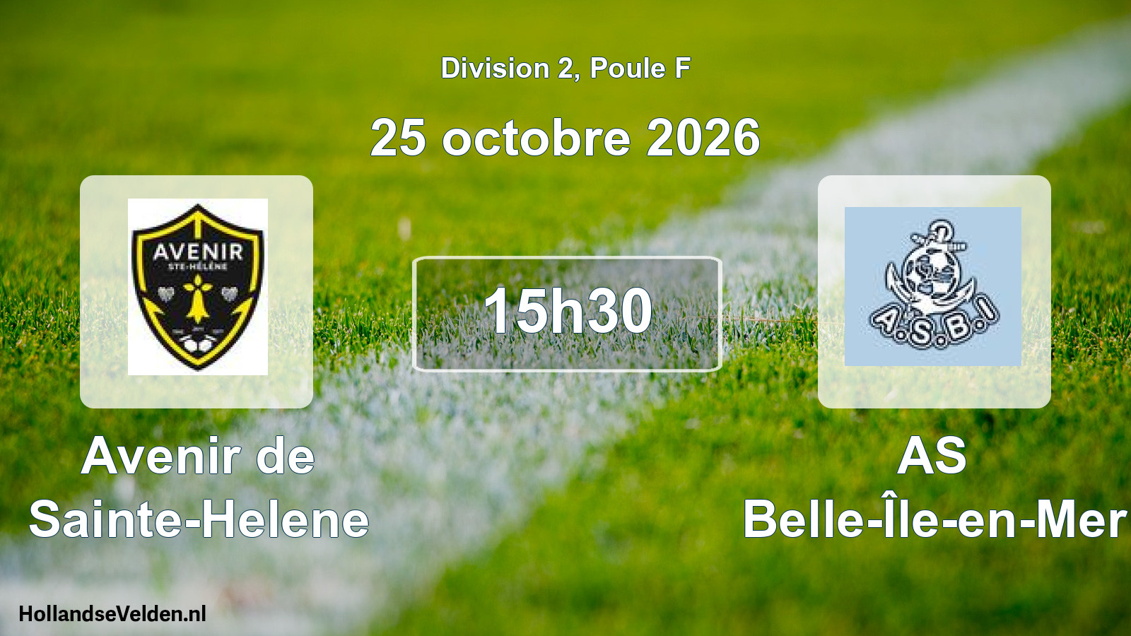 Match programmé: Avenir de Sainte-Helene - AS Belle-Île-en-Mer (25 octobre 2026)