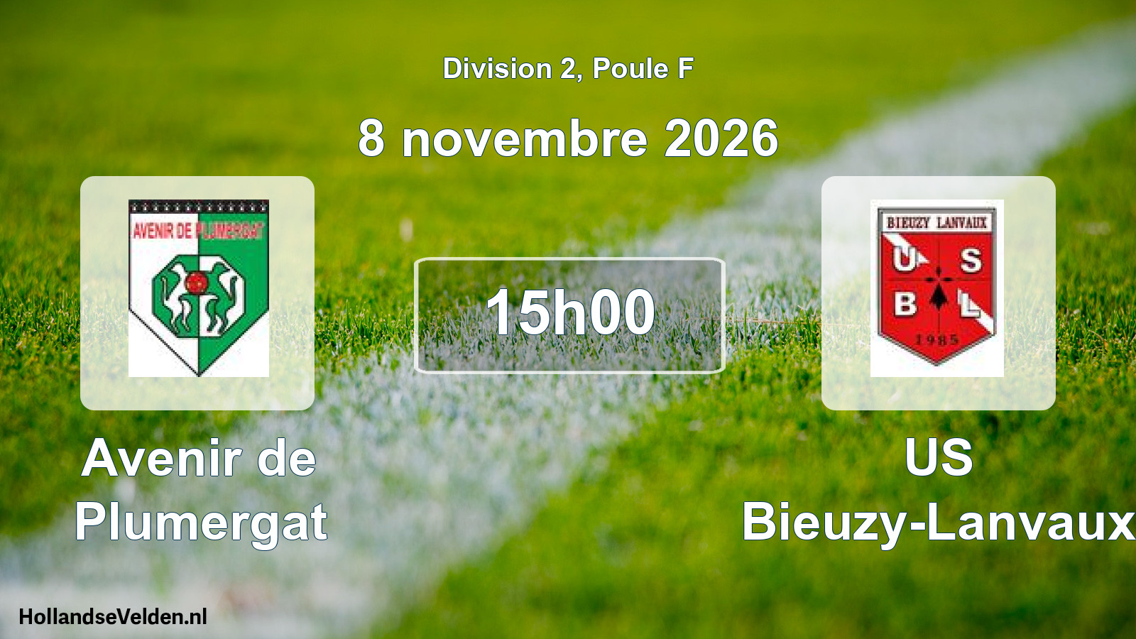 Match programmé: Avenir de Plumergat - US Bieuzy-Lanvaux (8 novembre 2026)