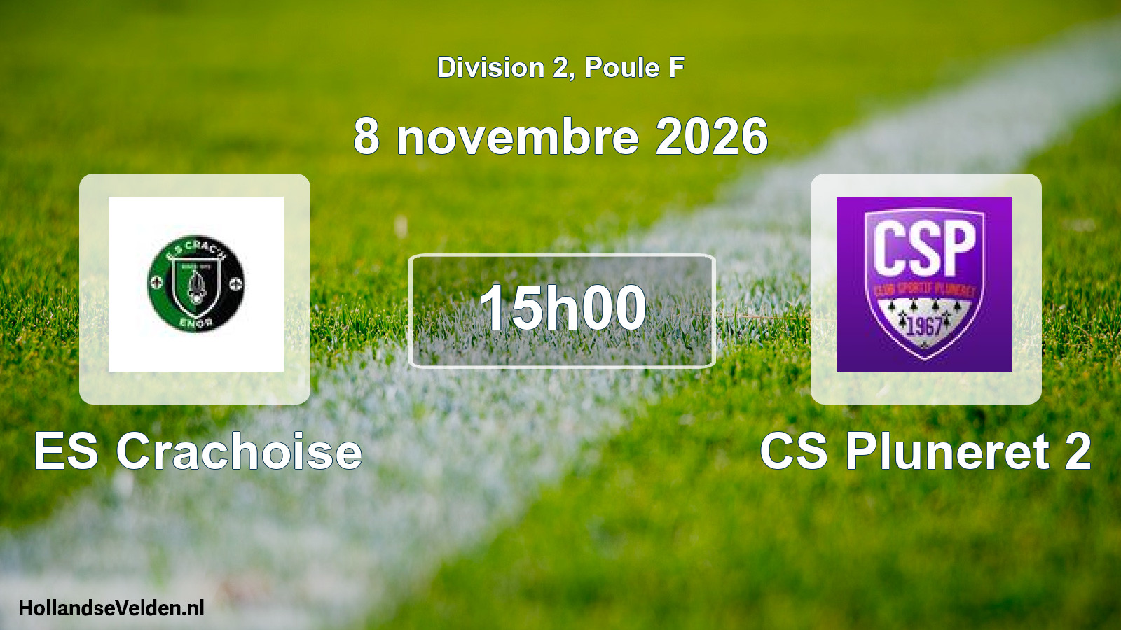 Match programmé: ES Crachoise - CS Pluneret 2 (8 novembre 2026)