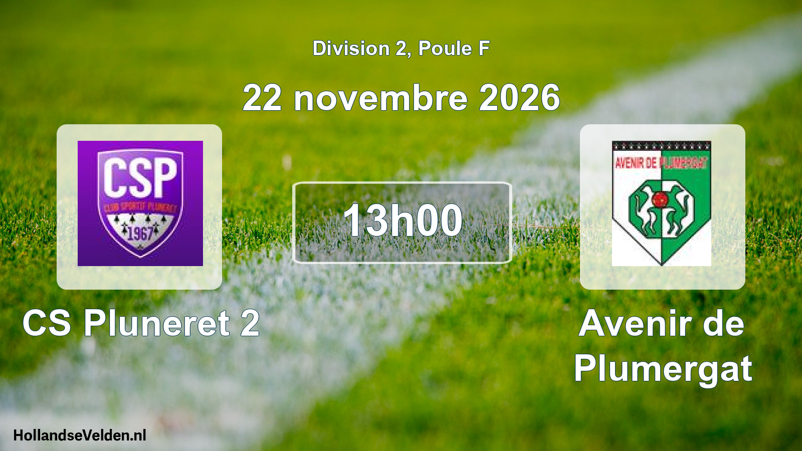 Scheduled Match: CS Pluneret 2 - Avenir de Plumergat (22 November 2026)