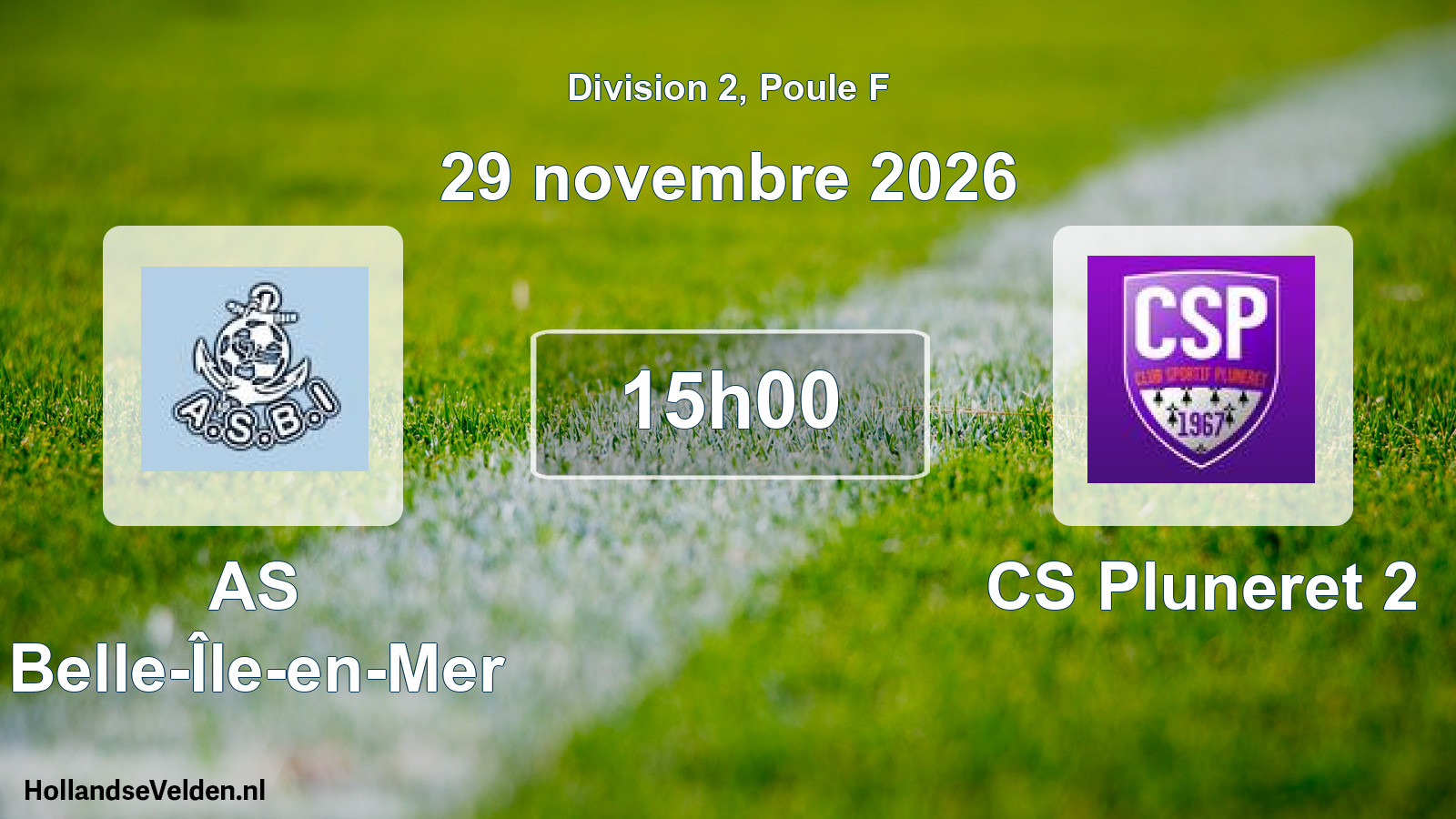 Scheduled Match: AS Belle-Île-en-Mer - CS Pluneret 2 (29 November 2026)