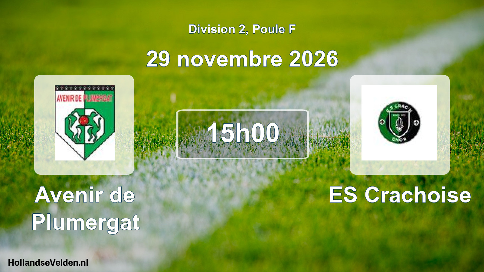 Match programmé: Avenir de Plumergat - ES Crachoise (29 novembre 2026)