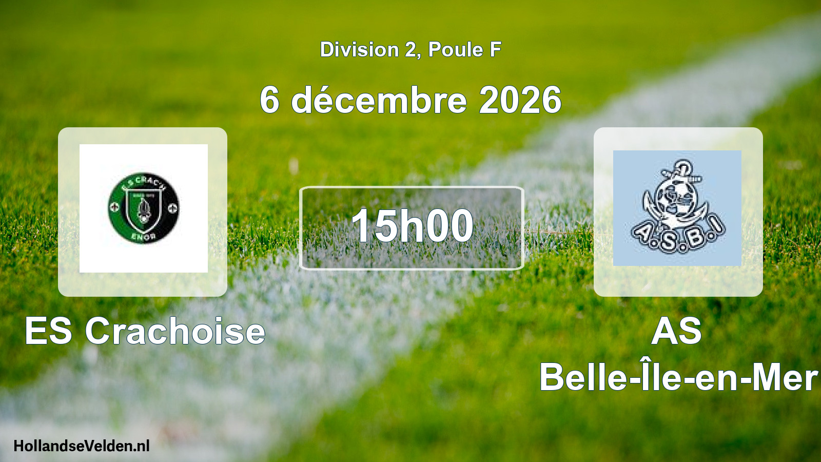 Match programmé: ES Crachoise - AS Belle-Île-en-Mer (6 décembre 2026)