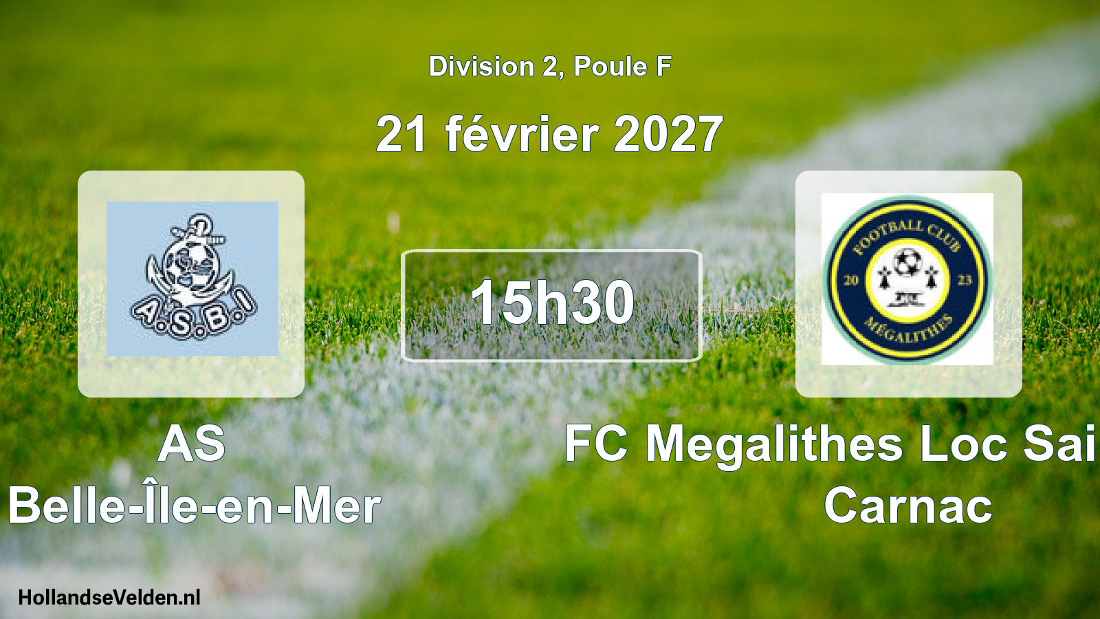Match programmé: AS Belle-Île-en-Mer - FC Megalithes Loc Saint-Phil Carnac (21 février 2027)