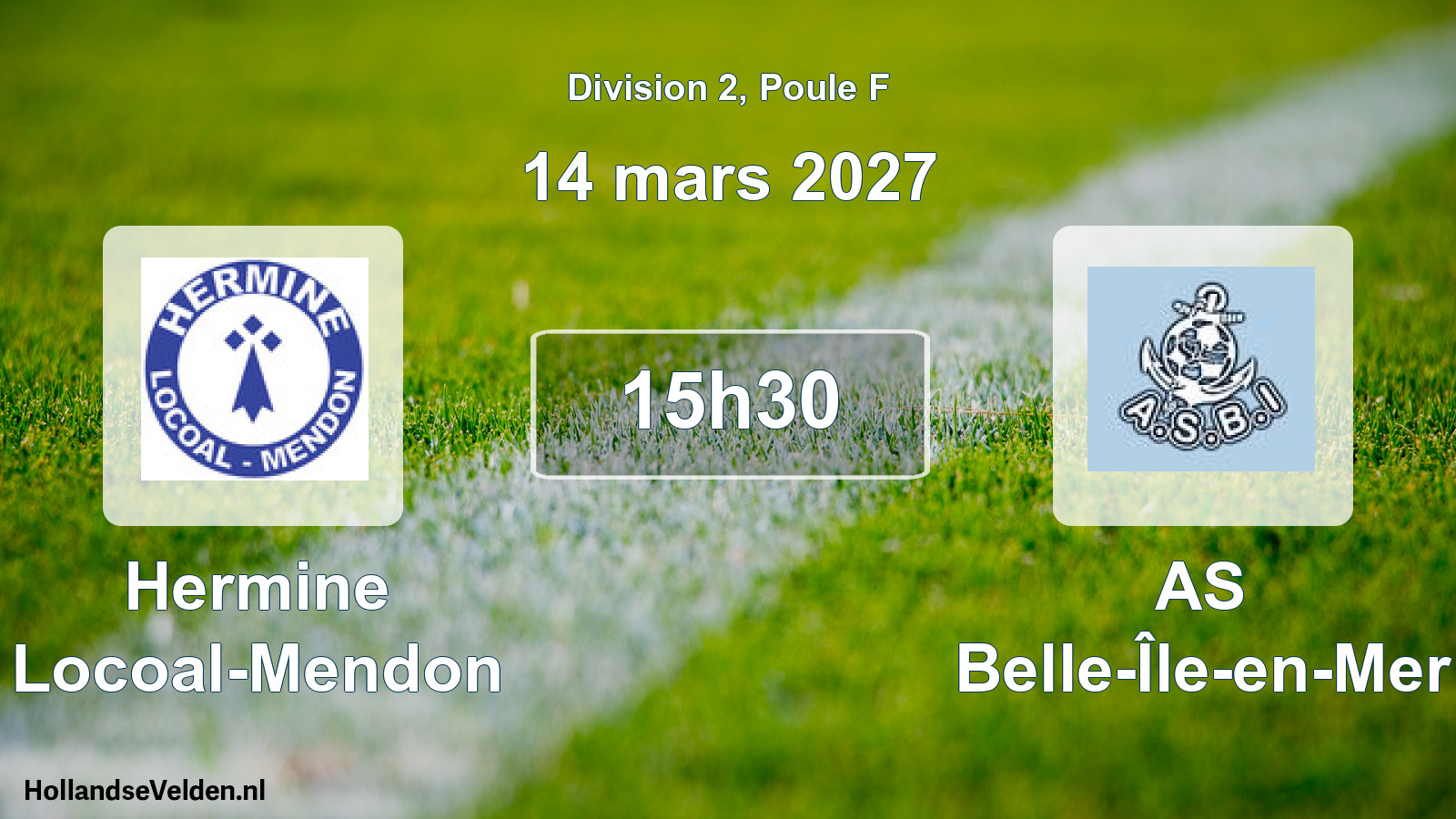 Match programmé: Hermine Locoal-Mendon - AS Belle-Île-en-Mer (14 mars 2027)