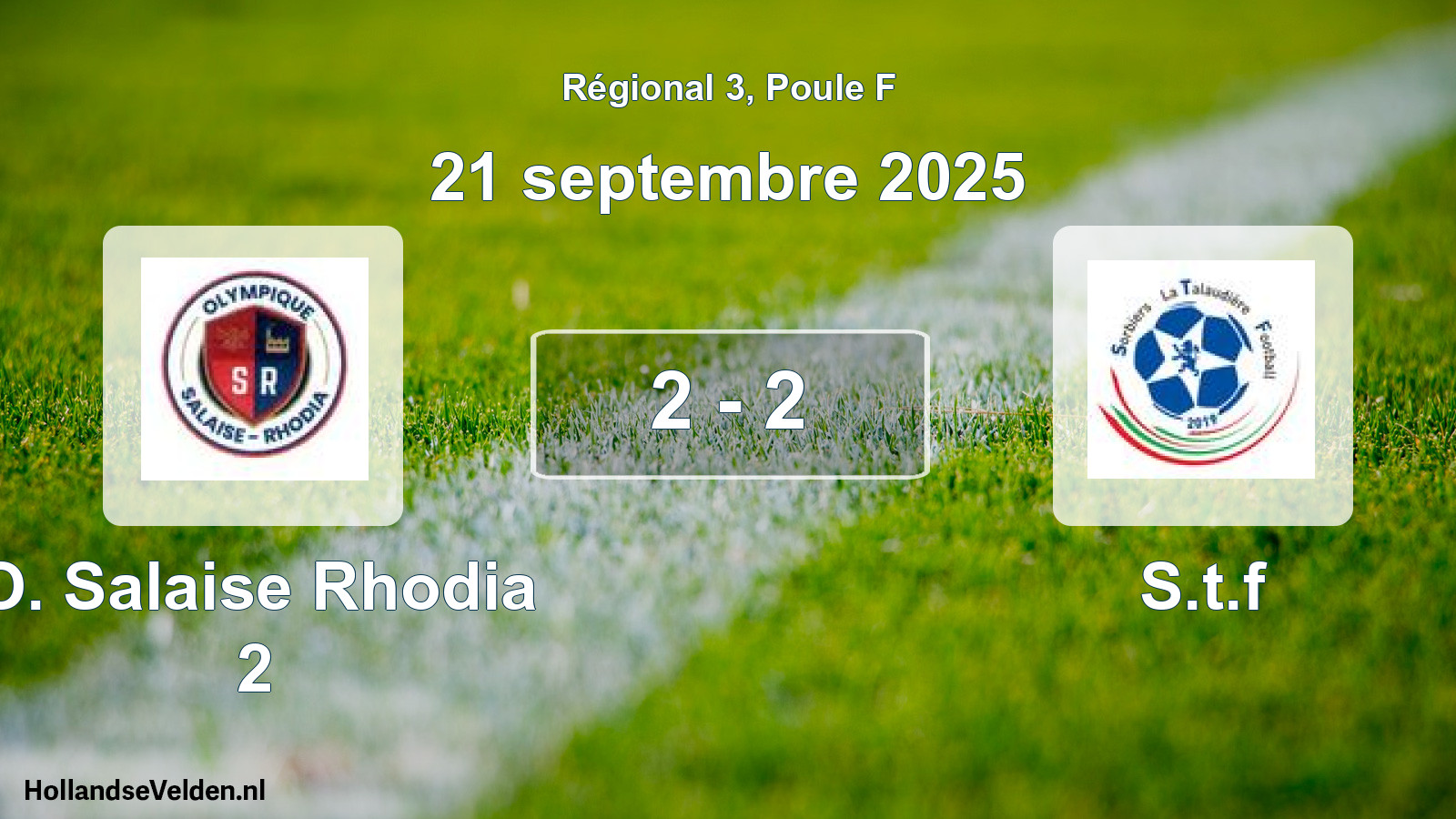 Gespeelde wedstrijd: O. Salaise Rhodia 2 - S.t.f 2 - 2 (21 september 2025)