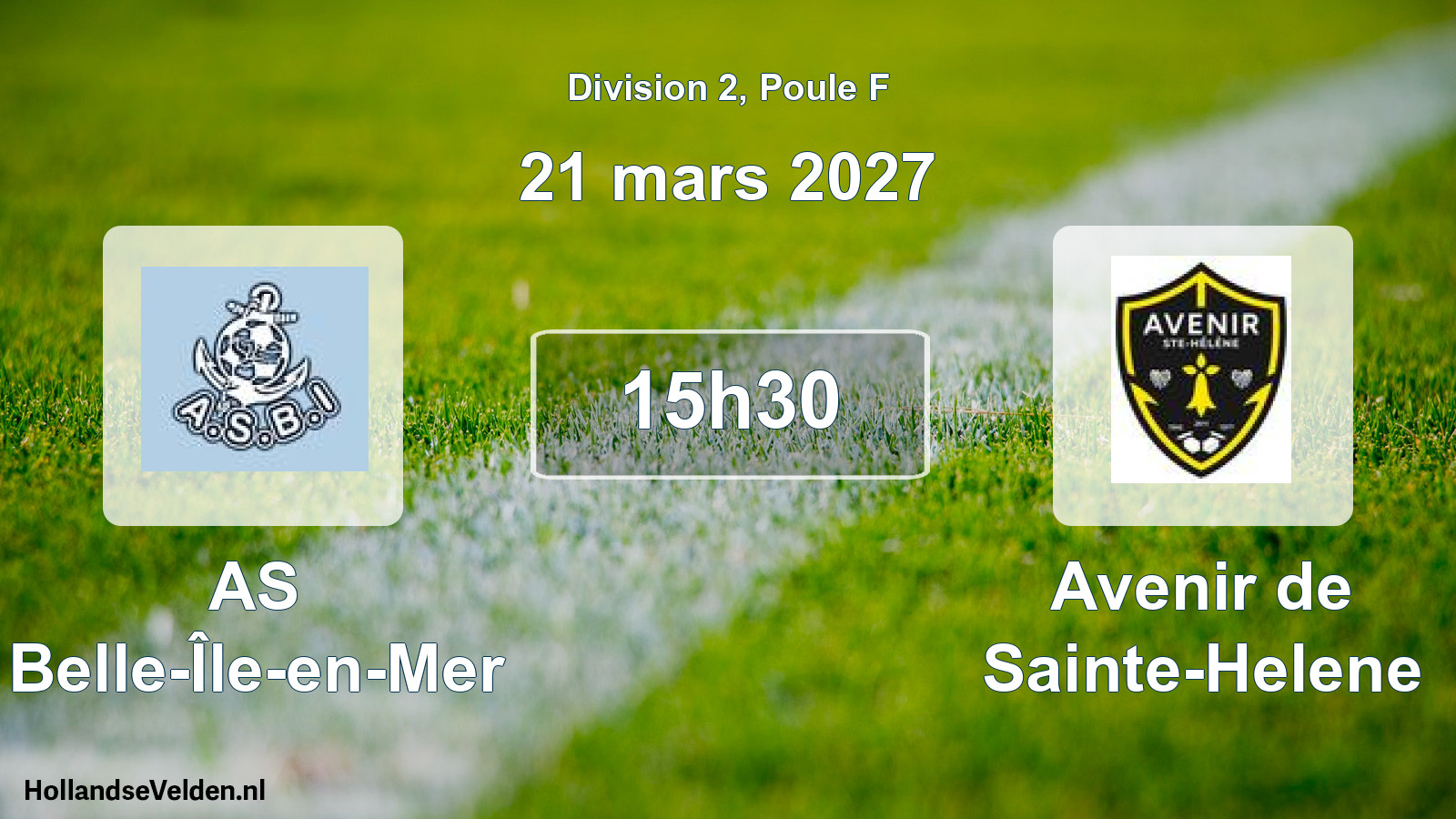 Match programmé: AS Belle-Île-en-Mer - Avenir de Sainte-Helene (21 mars 2027)