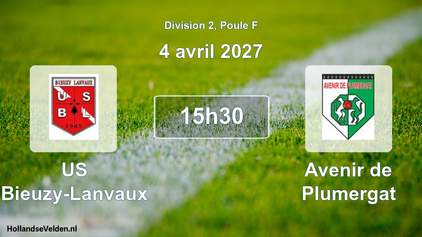 Match programmé: US Bieuzy-Lanvaux - Avenir de Plumergat (4 avril 2027)