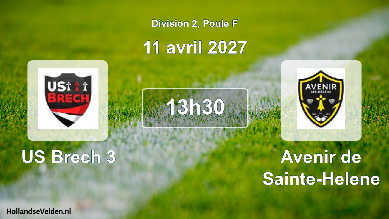Match programmé: US Brech 3 - Avenir de Sainte-Helene (11 avril 2027)