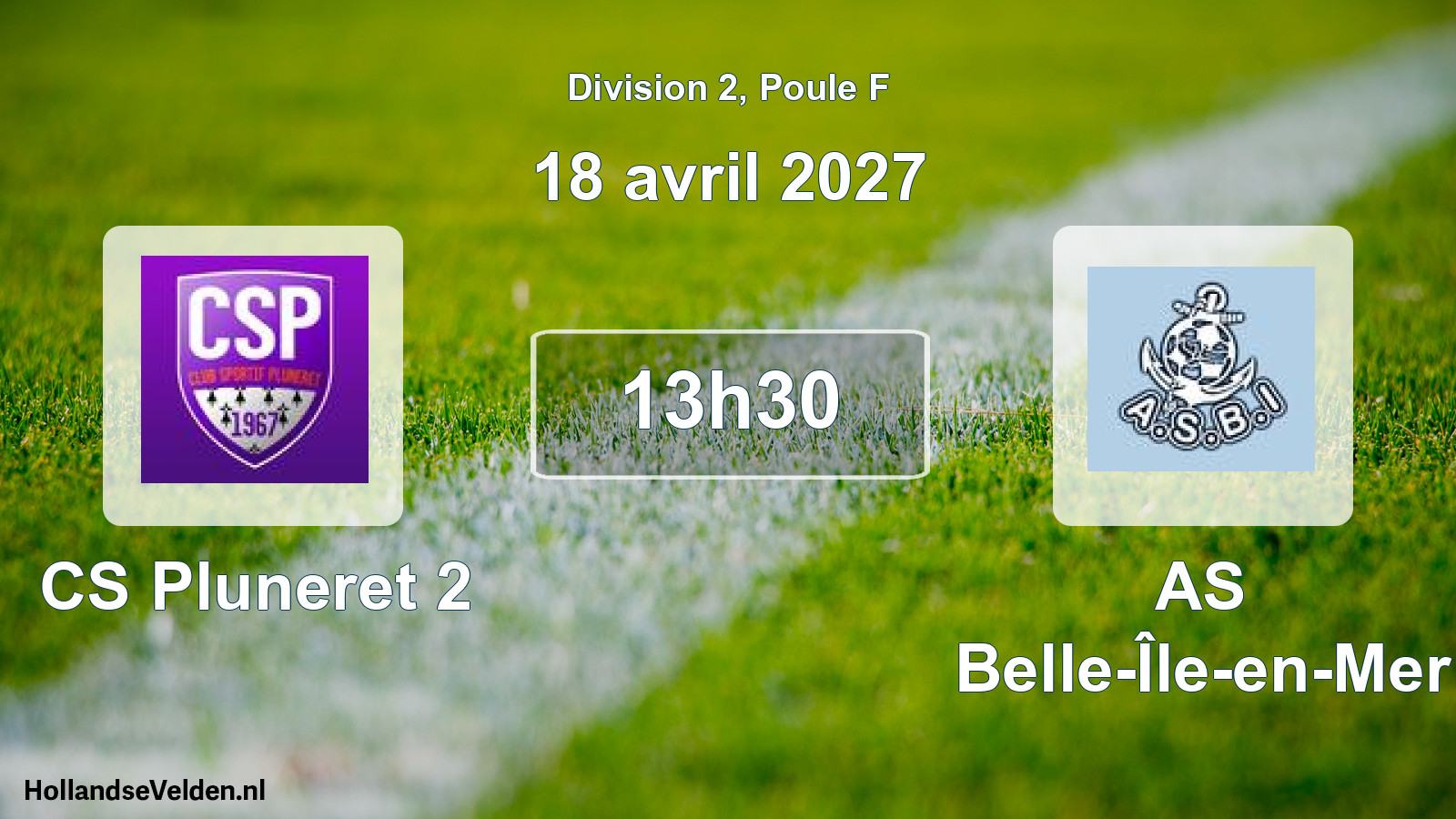 Match programmé: CS Pluneret 2 - AS Belle-Île-en-Mer (18 avril 2027)