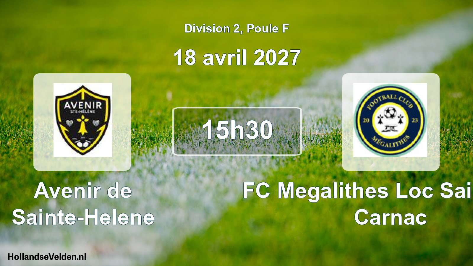 Match programmé: Avenir de Sainte-Helene - FC Megalithes Loc Saint-Phil Carnac (18 avril 2027)