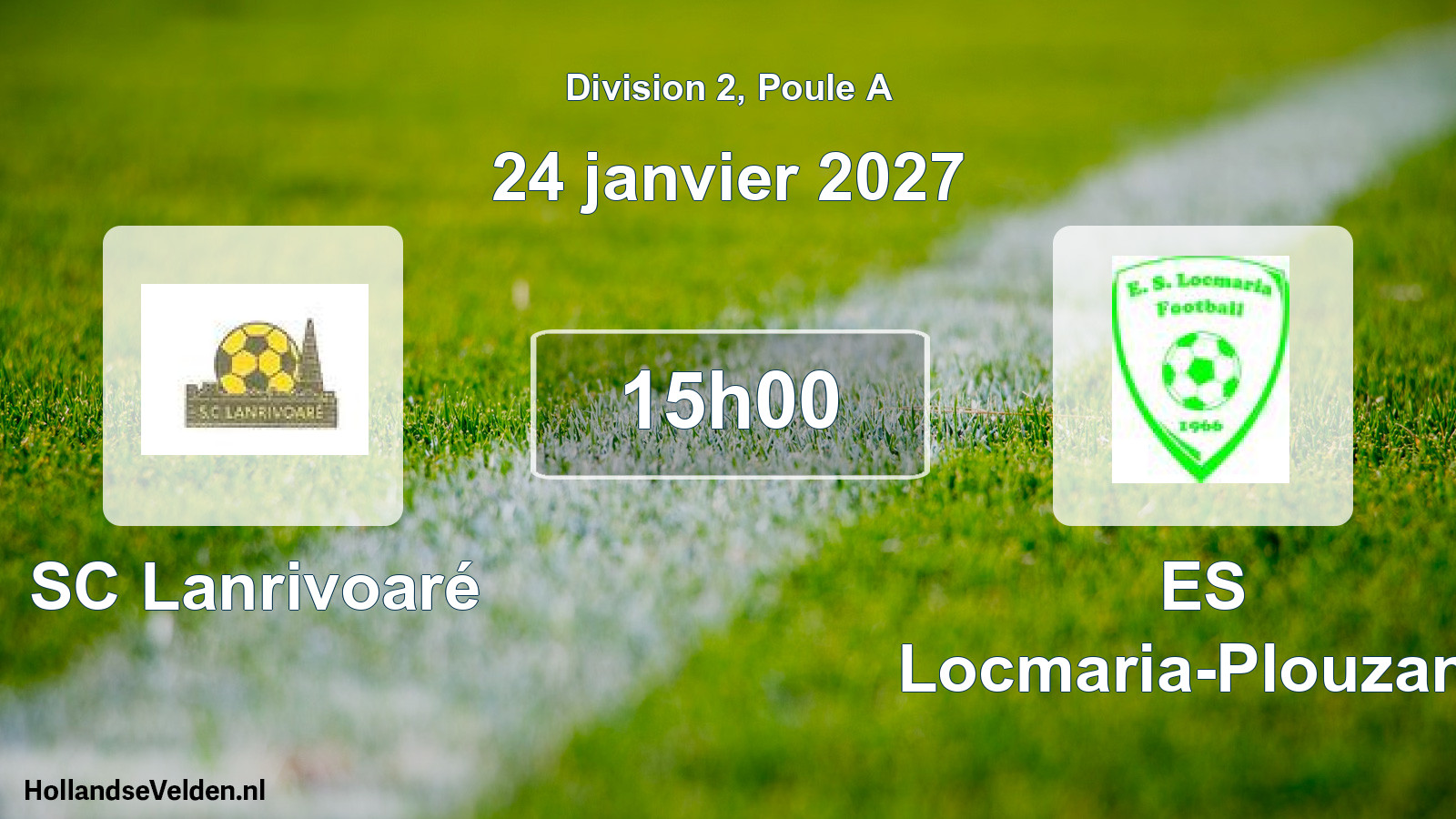 Match programmé: SC Lanrivoaré - ES Locmaria-Plouzané (24 janvier 2027)