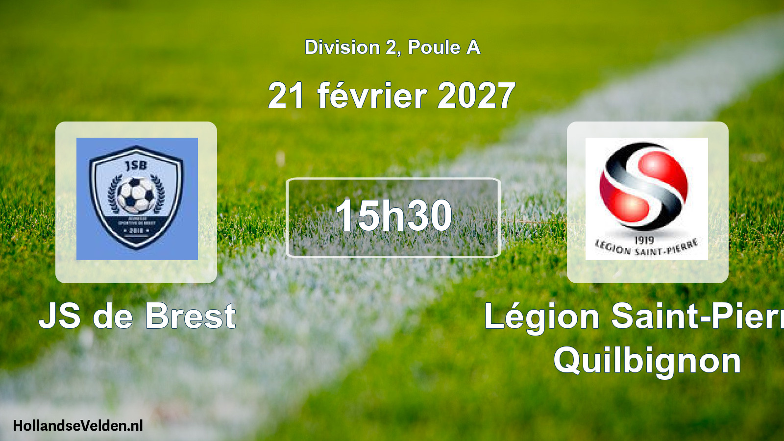 Match programmé: JS de Brest - Légion Saint-Pierre Quilbignon (21 février 2027)