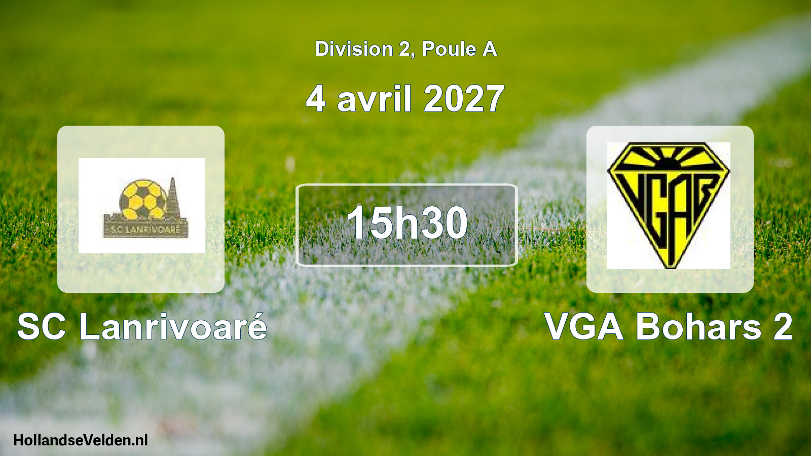 Match programmé: SC Lanrivoaré - VGA Bohars 2 (4 avril 2027)