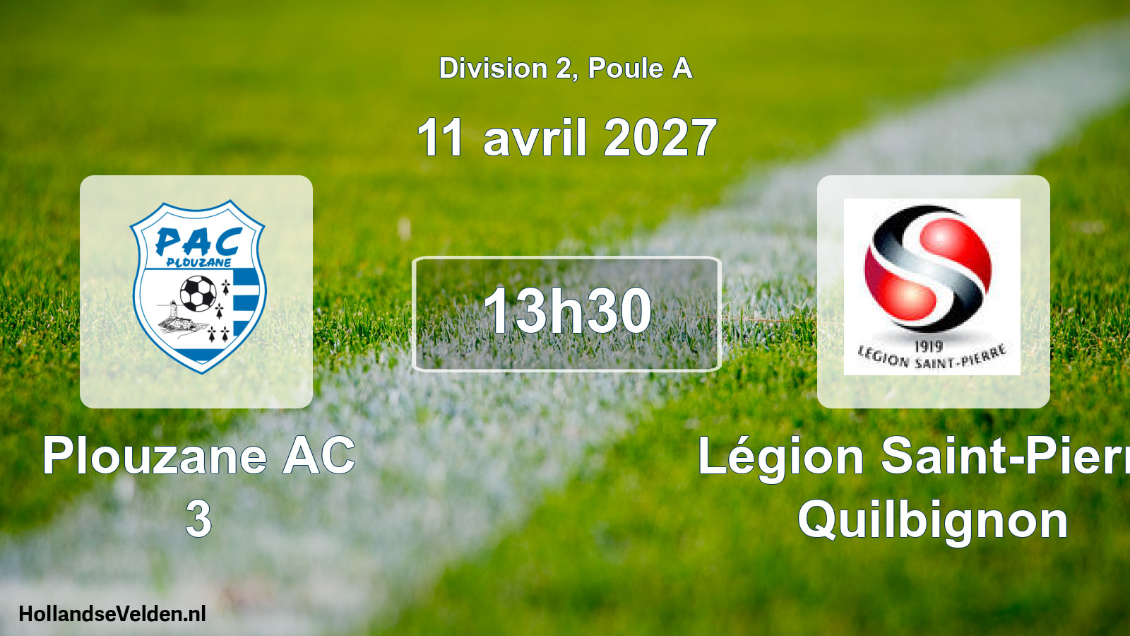 Match programmé: Plouzane AC 3 - Légion Saint-Pierre Quilbignon (11 avril 2027)