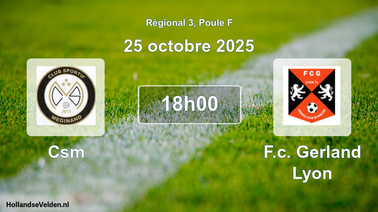 Geplande wedstrijd: Csm - F.c. Gerland Lyon (25 octobre 2025)