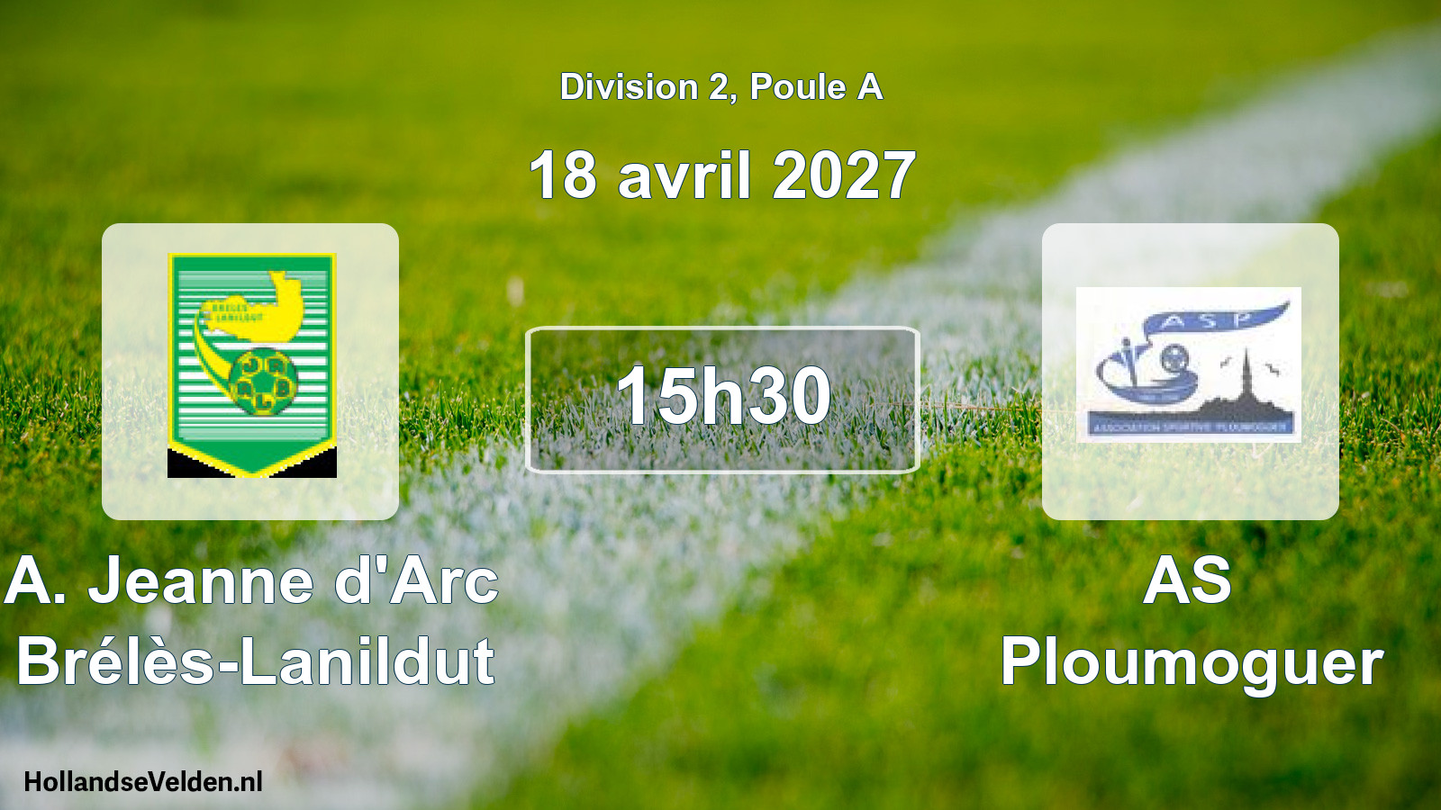 Match programmé: A. Jeanne d'Arc Brélès-Lanildut - AS Ploumoguer (18 avril 2027)