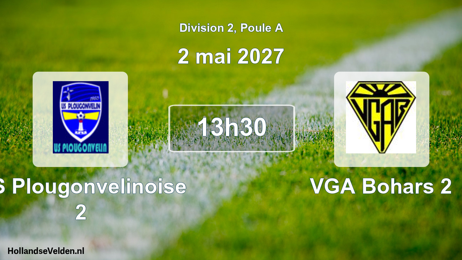 Match programmé: US Plougonvelinoise 2 - VGA Bohars 2 (2 mai 2027)