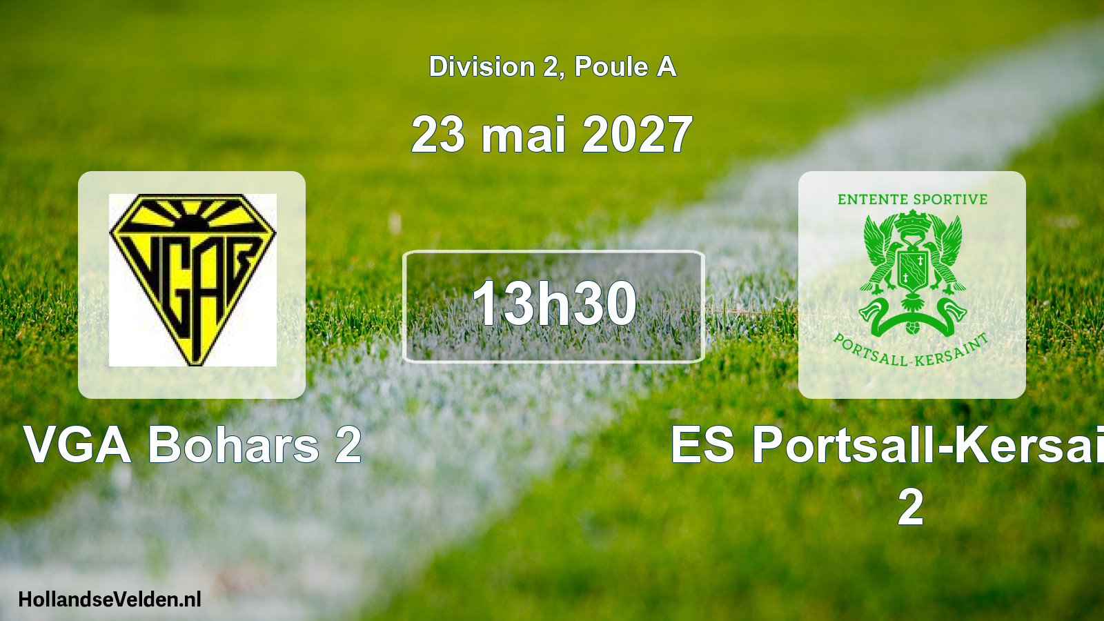 Match programmé: VGA Bohars 2 - ES Portsall-Kersaint 2 (23 mai 2027)