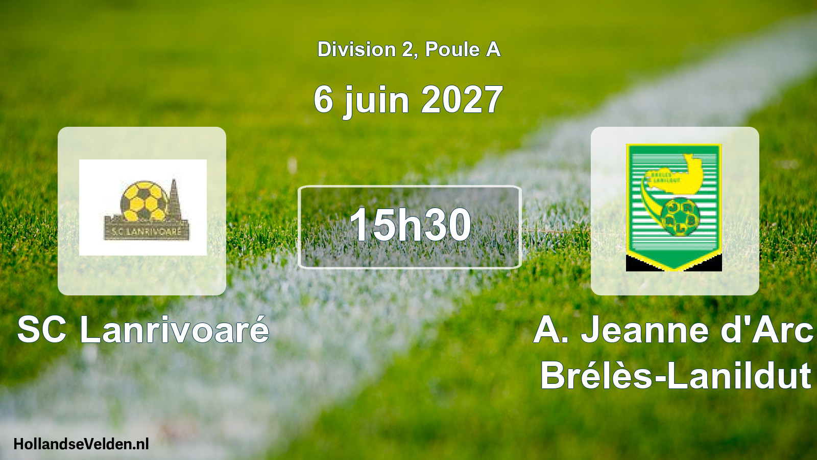 Match programmé: SC Lanrivoaré - A. Jeanne d'Arc Brélès-Lanildut (6 juin 2027)