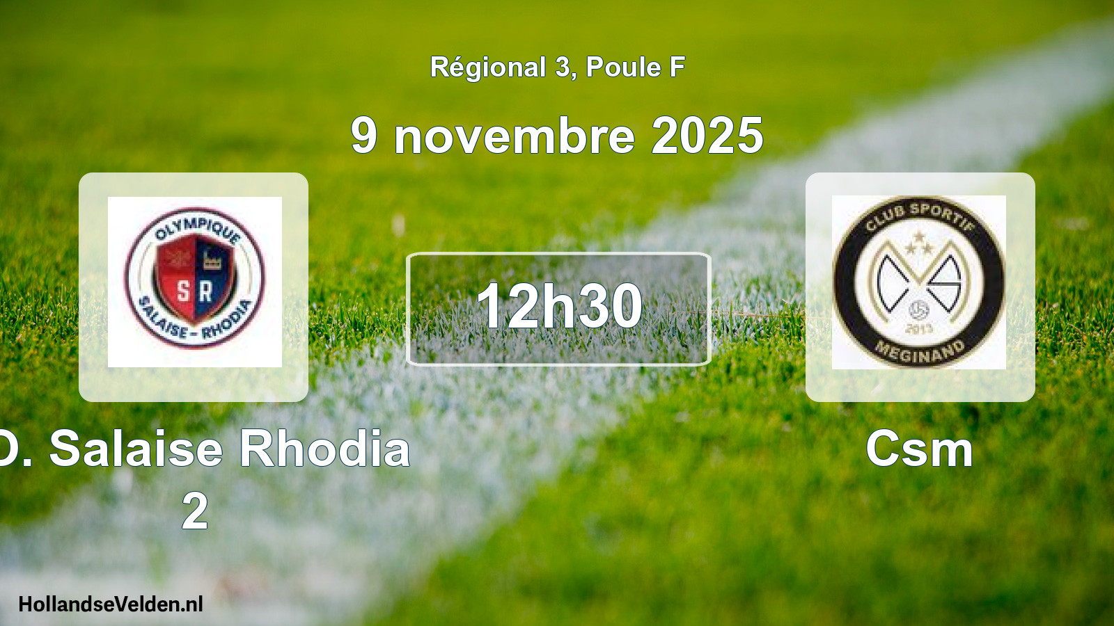 Geplande wedstrijd: O. Salaise Rhodia 2 - Csm (9 november 2025)