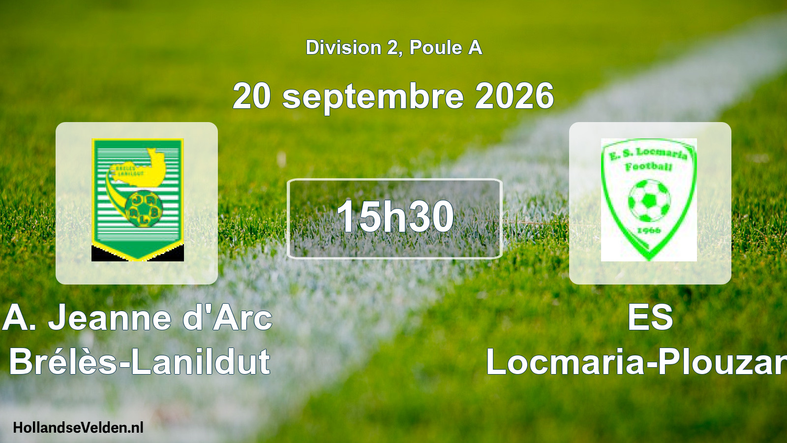 Match programmé: A. Jeanne d'Arc Brélès-Lanildut - ES Locmaria-Plouzané (20 septembre 2026)